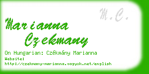 marianna czekmany business card