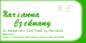 marianna czekmany business card